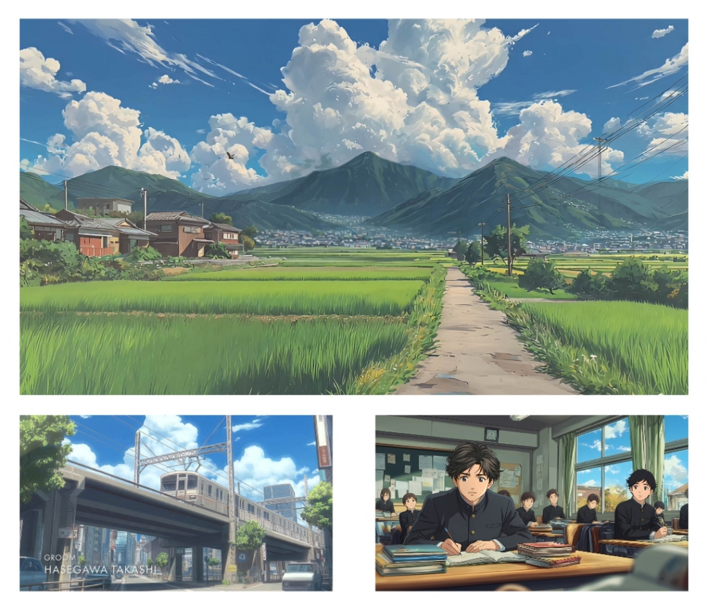 生まれ育った環境や学生服を選択可能